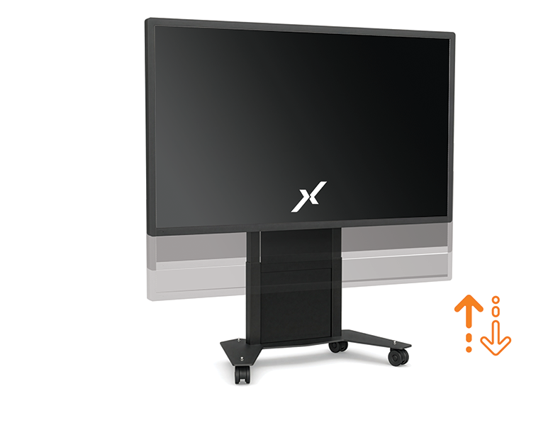 Axeos PIXEL LIFT + 75-inch screen - Display Stand on Lift
