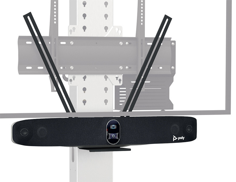 Camera mounting - Poly Studio X70 - below screen - Axeos