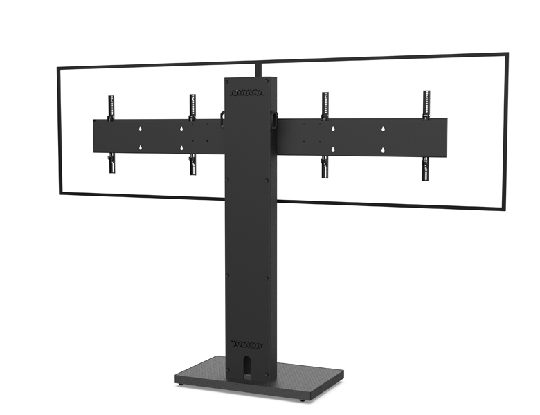 GALAXY Dual Screen Display Stand - Rear View - AXEOS