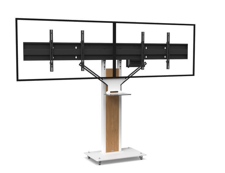 Obox Dual Screen Videoconferencing - custom plexiglass plate - AXEOS