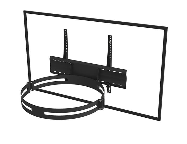 Screen Pole mount bracket - Rear View - AXEOS