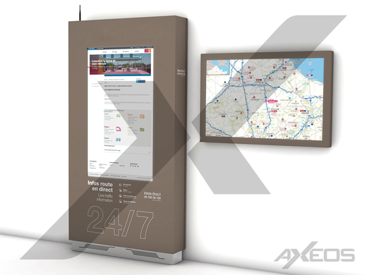 19.1.Wall touch screen kiosk and Indoor enclosure - AXEOS