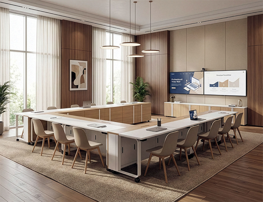 Axeos X-MOD - table de réunion modulable pliante