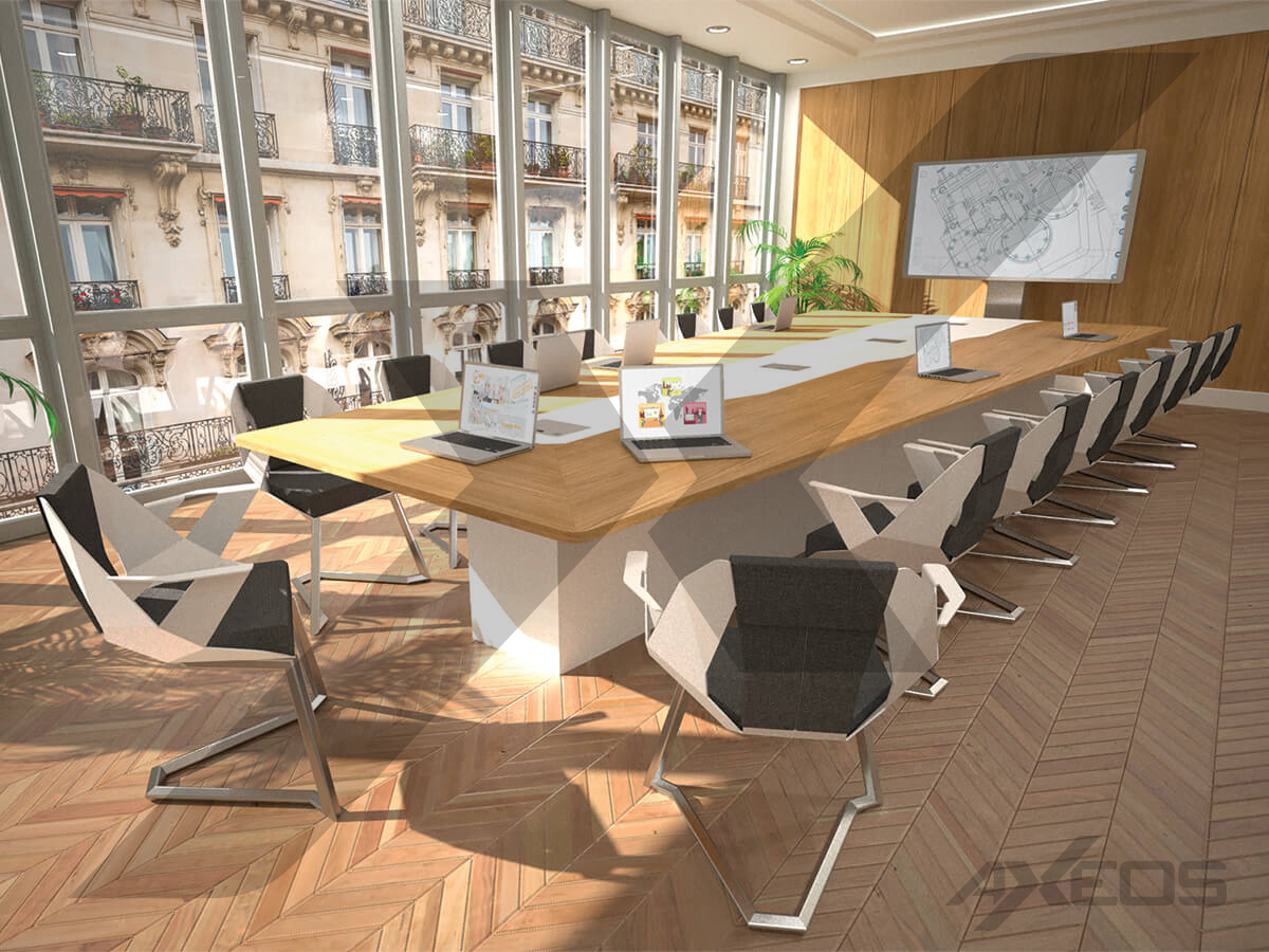 Trapezoidal table - Meeting room - AXEOS