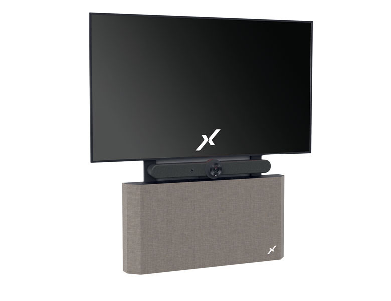 Wall-X + 65-inch screen + Logitech Rally Bar