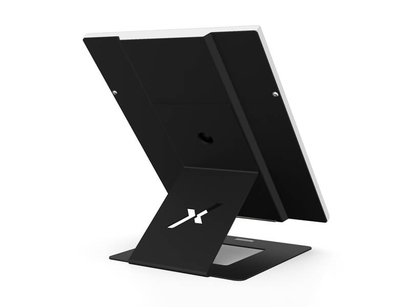 Xoos-XS black - tablet kiosk - Rear View - AXEOS